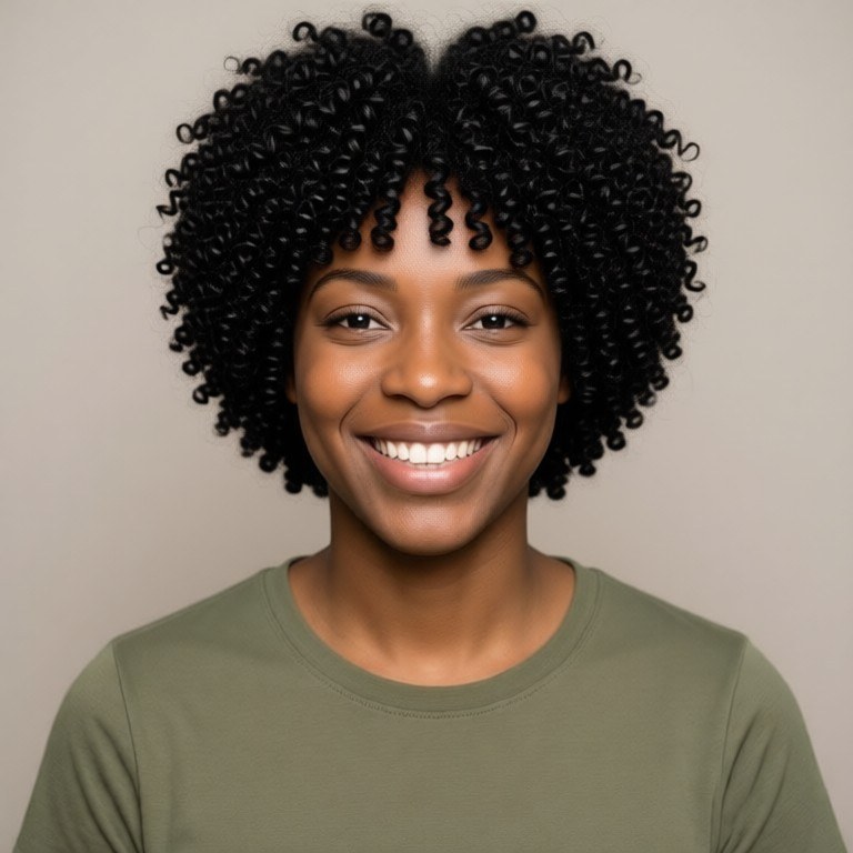 Afro Puff Try-On example result