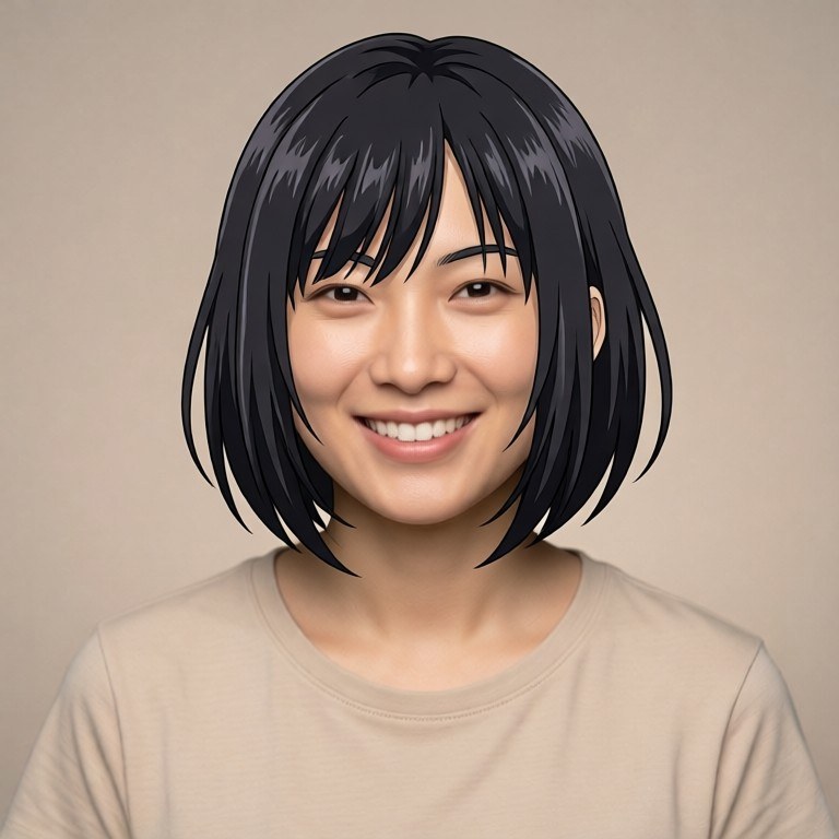 Anime Hairstyle Try-On example result