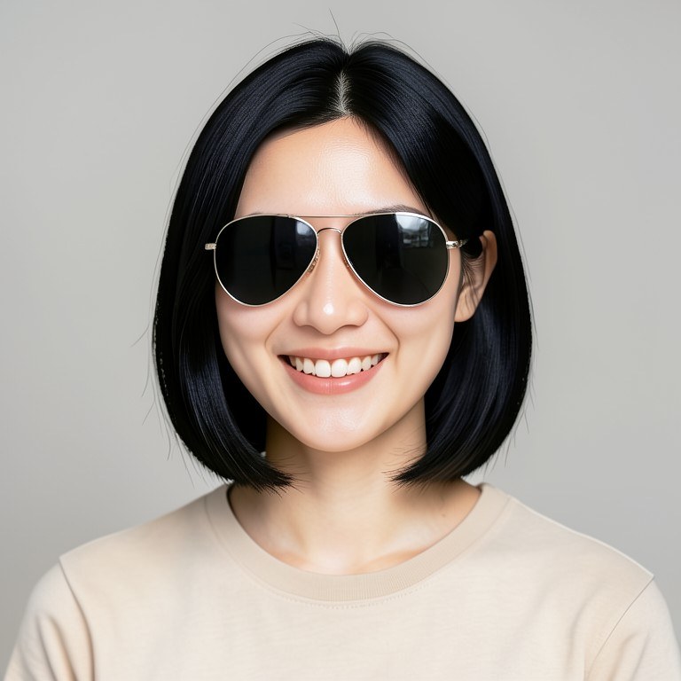 Aviator Sunglasses Try-On example