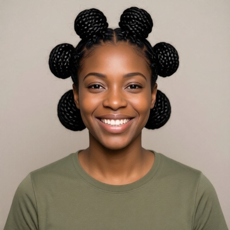 Bantu Knots Try-On example result