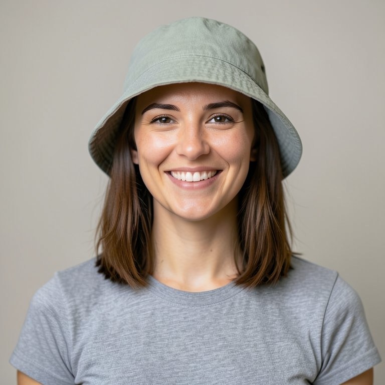Bucket Hat Try-On example