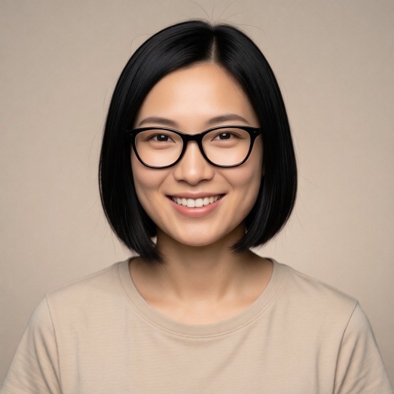 Cat-Eye Glasses Try-On example result