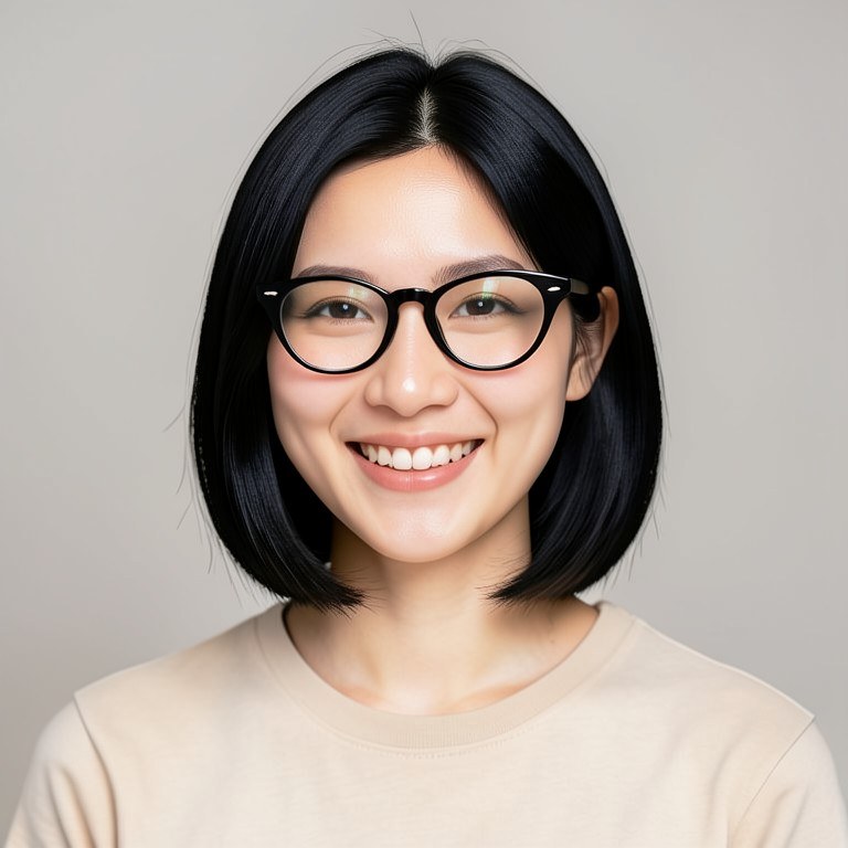 Cat-Eye Glasses Try-On example