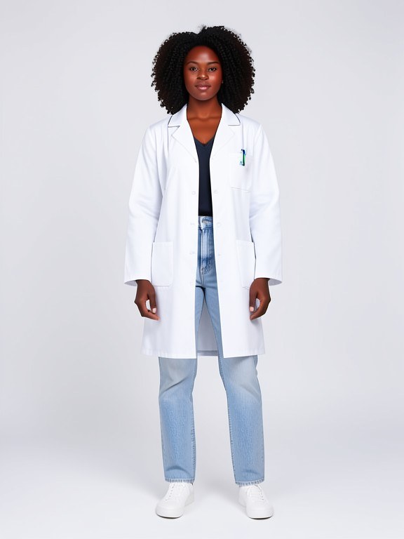 Doctor's White Coat Try-On example