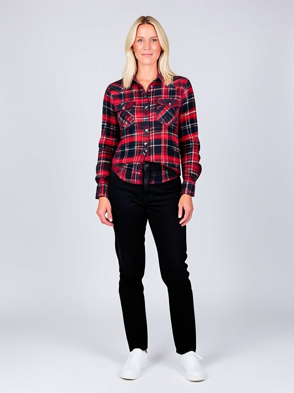 Flannel Shirt Try-On example