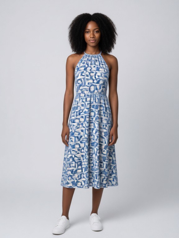 Halter Neck Dress Try-On example result