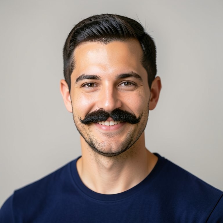 Handlebar Mustache Try-On example