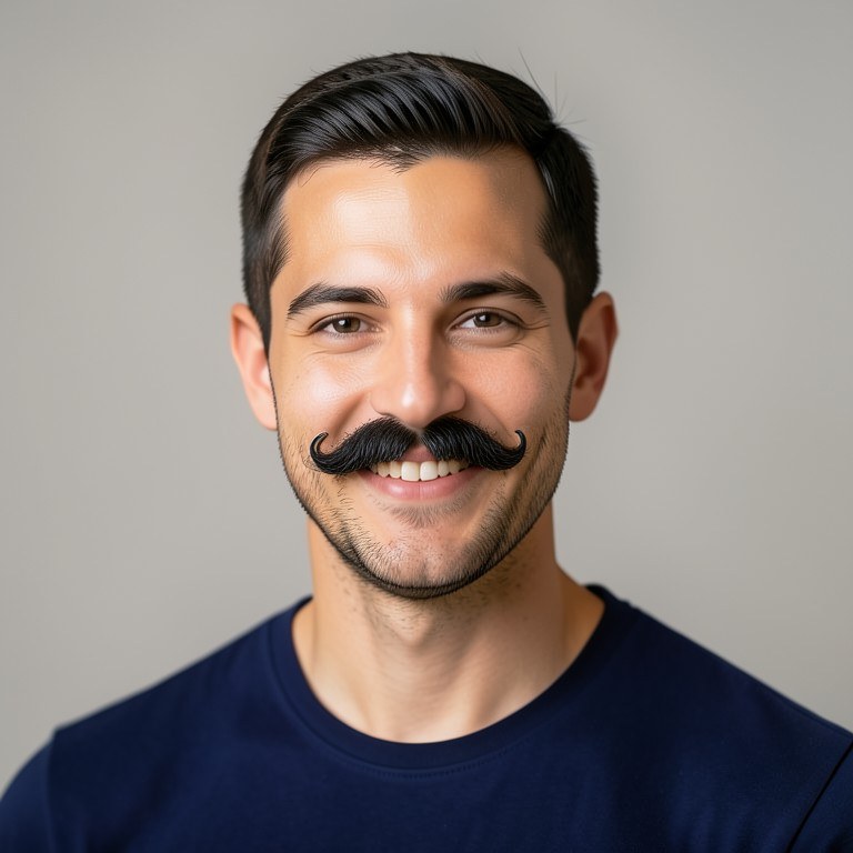 Horseshoe Mustache Try-On example