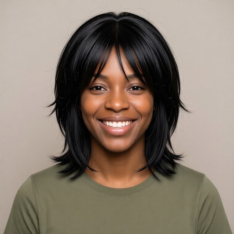 Layered Haircut Try-On example result