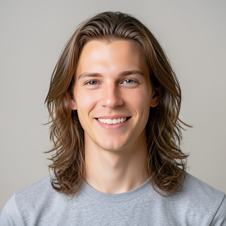 Long Hair for Men Try-On example