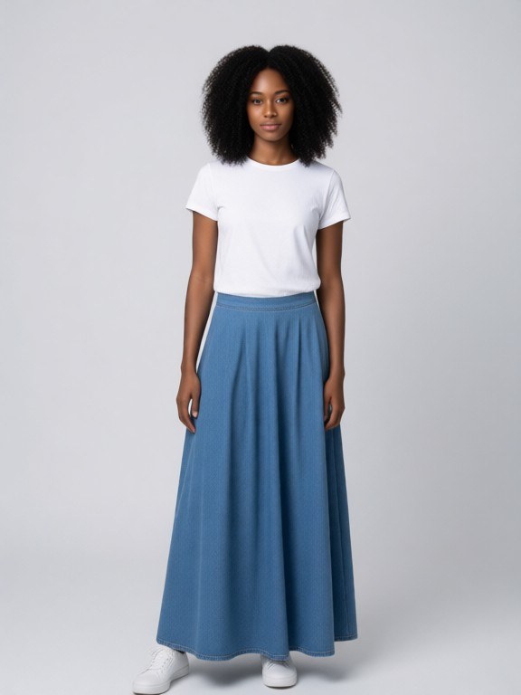Long Skirt Try-On example result