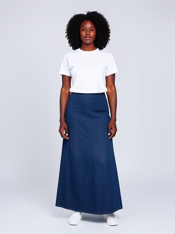 Long Skirt Try-On example
