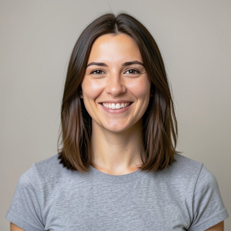 Middle Part Try-On example