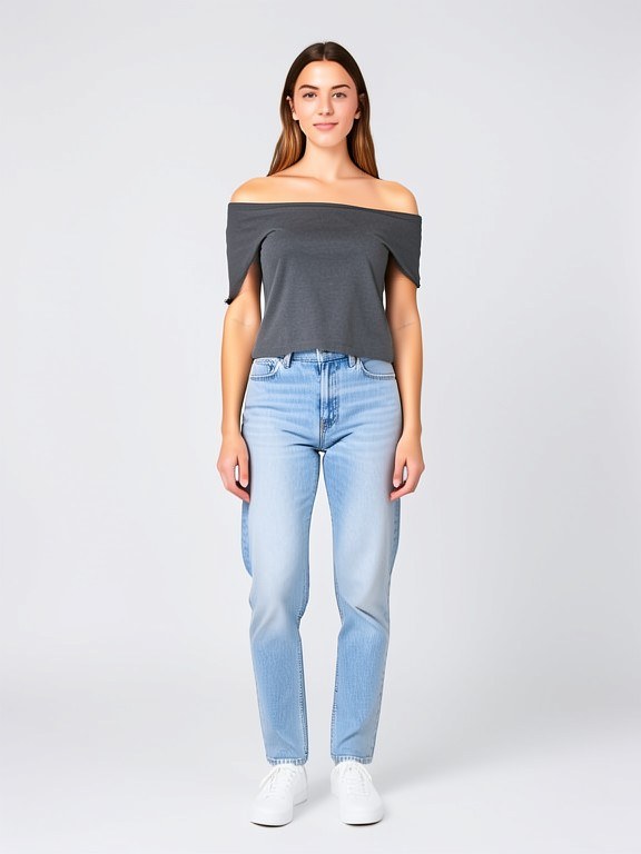 Off-Shoulder Dress Try-On example