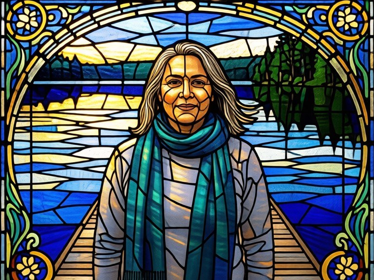 Photo To Stained Glass example result