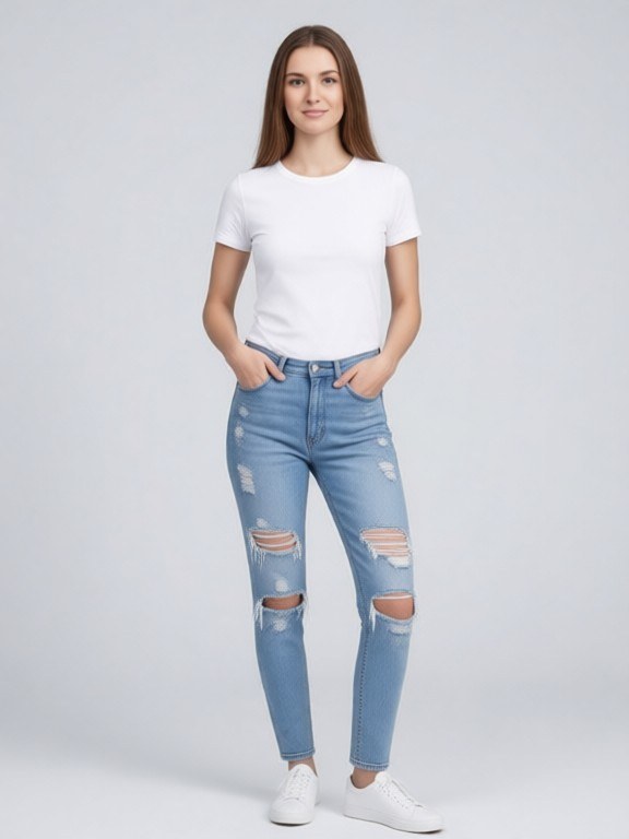 Ripped Jeans Try-On example result