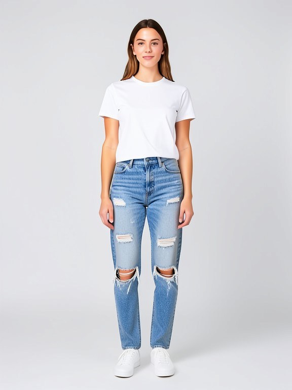 Ripped Jeans Try-On example