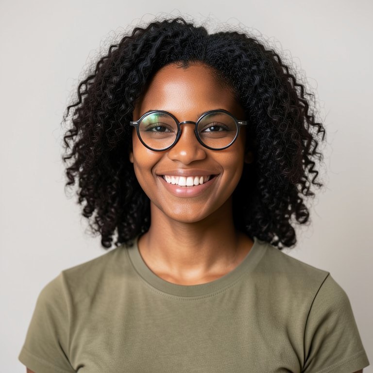 Round Glasses Try-On example