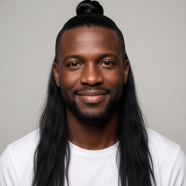 Samurai Bun Try-On example result