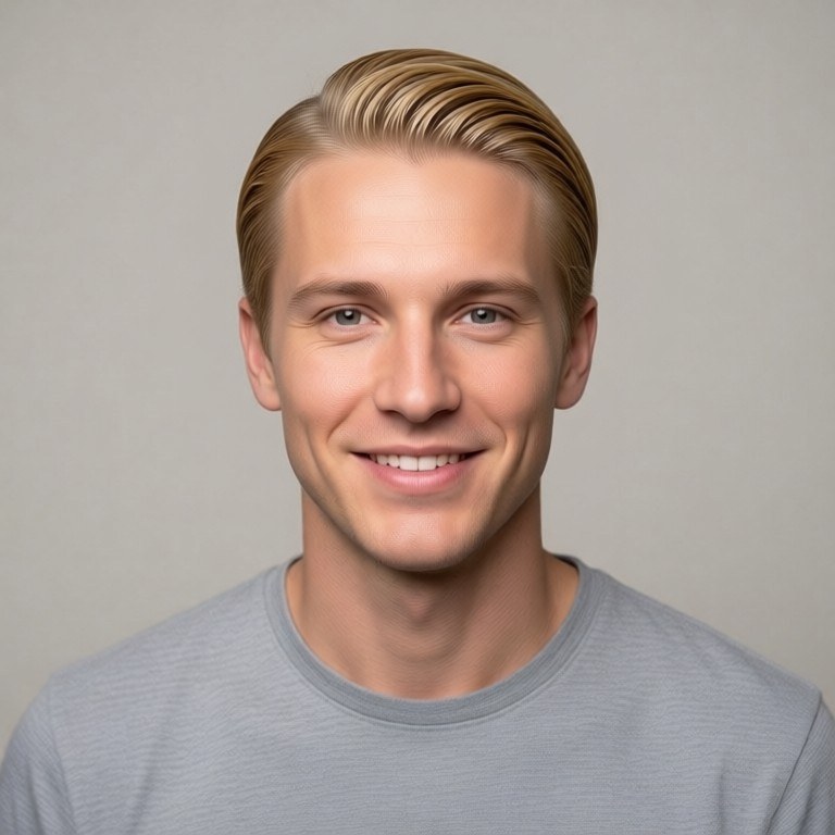 Slicked Back Hair Try-On example result