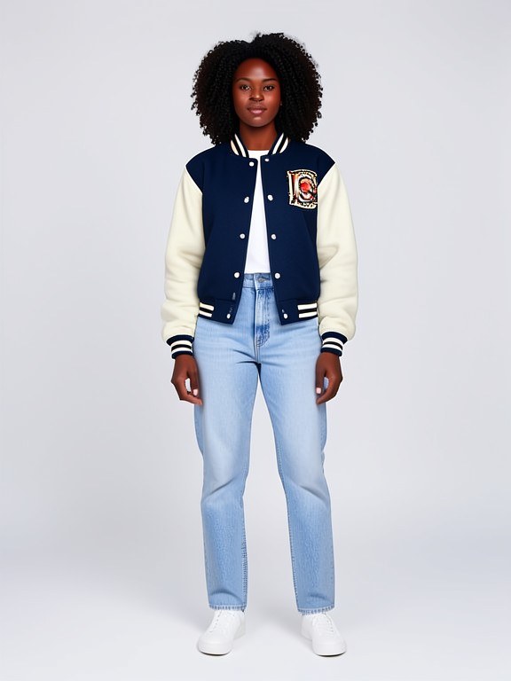 Varsity Jacket Try-On example