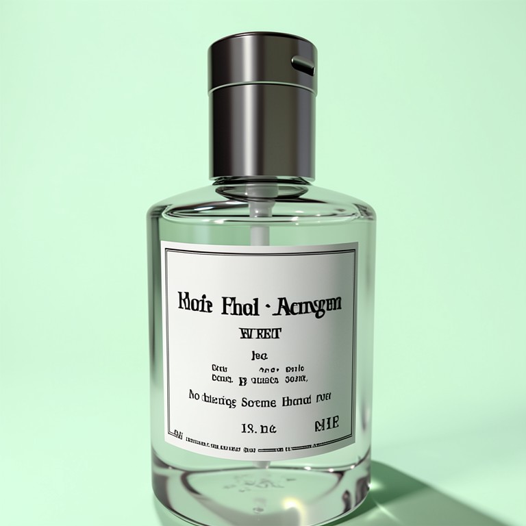 Perfume Label Sharpener after — AI-edited photo