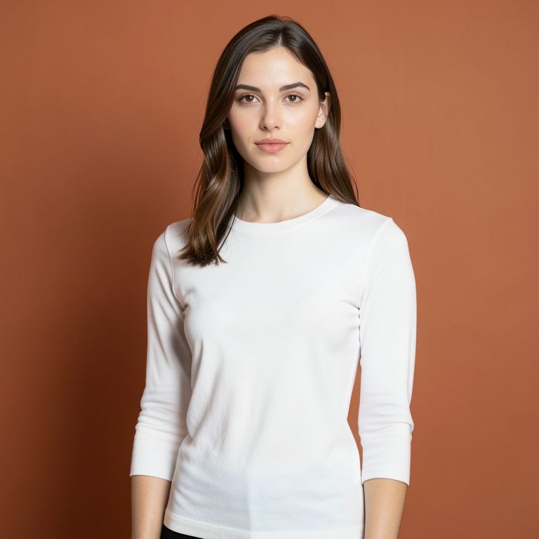 Sweater flat-lay + model wearing it — reference 2